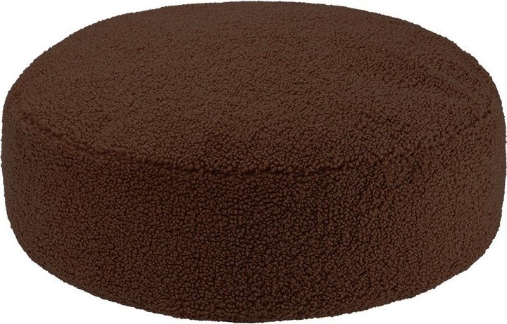 Tmavě hnědý dětský puf z textilie bouclé Warm Hazel – Wigiwama Wigiwama