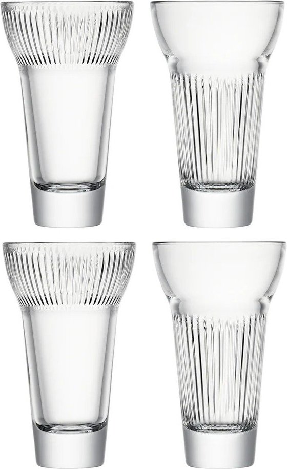Skleničky v sadě 4 ks na panáky 220 ml Mix – La Rochére La Rochére
