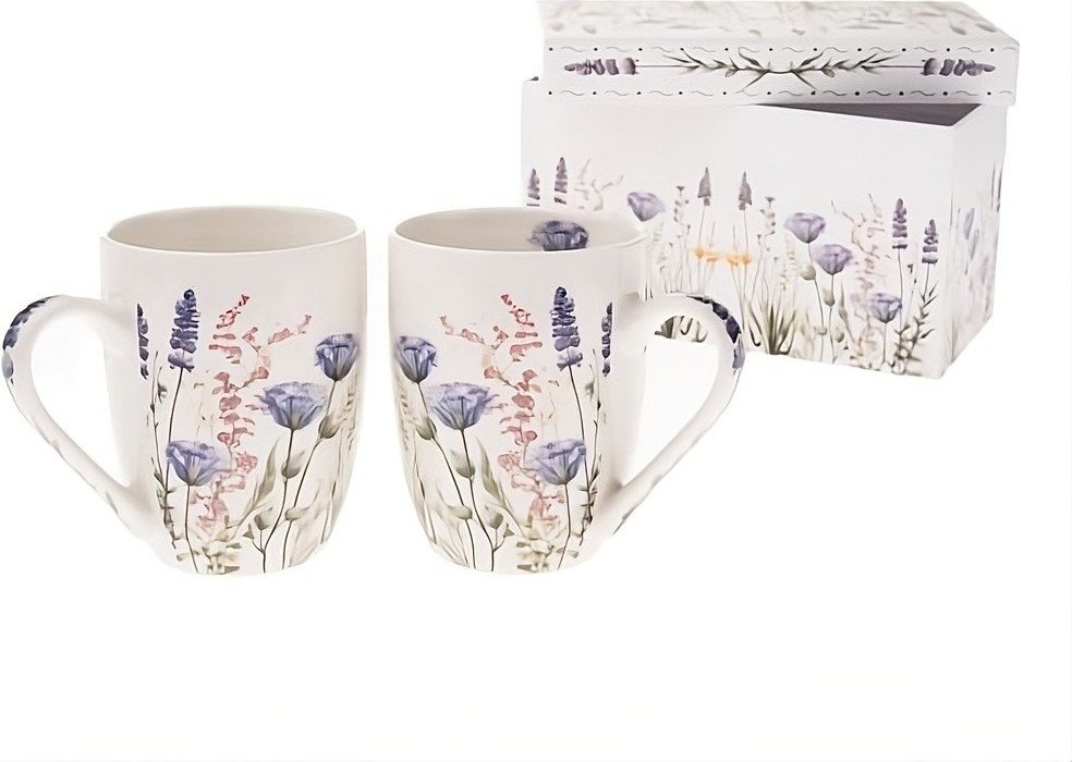 Bílé porcelánové hrnky v sadě 2 ks 350 ml – Dakls Dakls