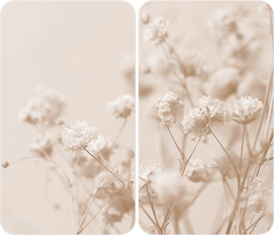 Kryt na sporák z tvrzeného skla 52x30 cm Dried Flower – Wenko WENKO