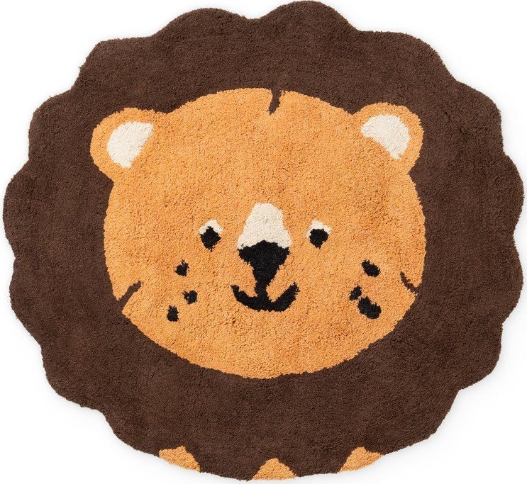 Oranžový/hnědý pratelný/ručně tkaný bavlněný dětský koberec 112x120 cm Snuggle Lea – Hanse Home Hanse Home