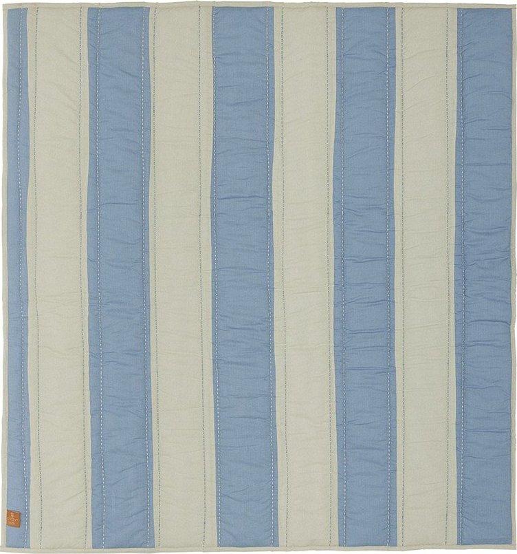 Modrá/krémová dětská hrací podložka 130x140 cm Striped – OYOY Mini OYOY MINI