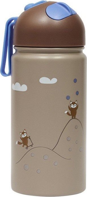 Hnědá hliníková dětská lahev 360 ml Friends in the Forest – OYOY Mini OYOY MINI