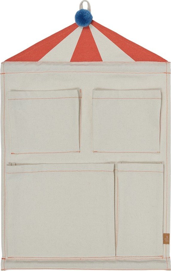 Krémový látkový závěsný organizér 40x1x60 cm Circus – OYOY Mini OYOY MINI