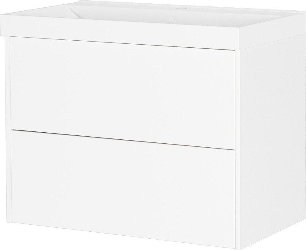 Bílá matná závěsná skříňka pod umyvadlo 81x65 cm Bodera – Germania Germania