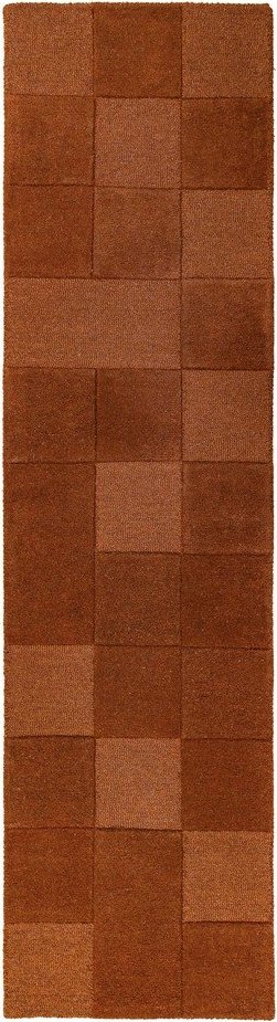 Ručně tkaný vlněný běhoun v terakotové barvě 60x230 cm Checkerboard – Flair Rugs Flair Rugs