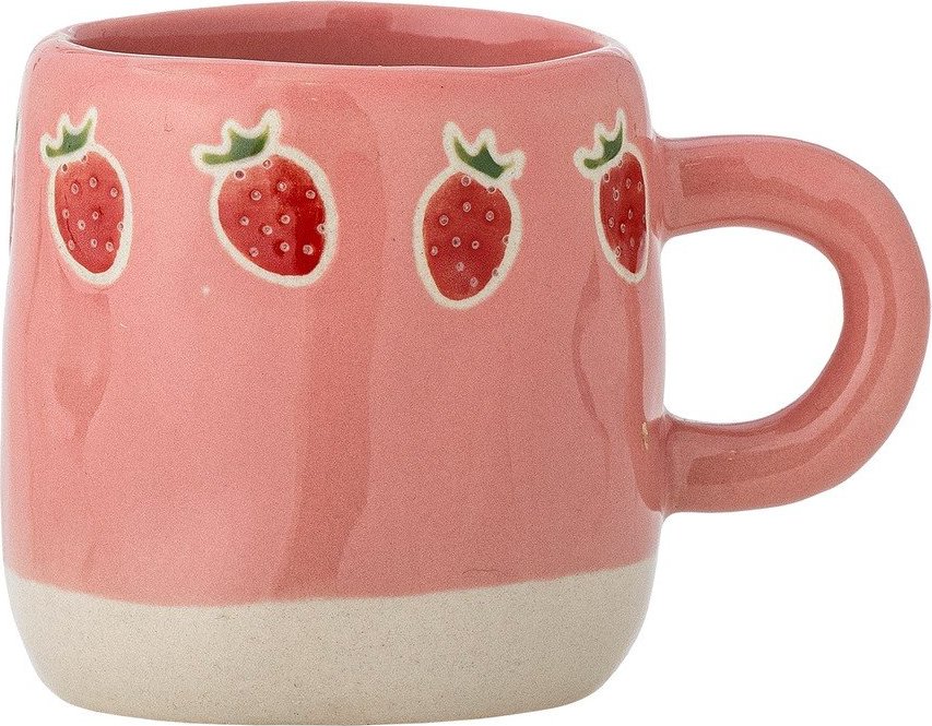 Růžový dětský hrnek z kameniny 110 ml Millie – Bloomingville Mini Bloomingville Mini
