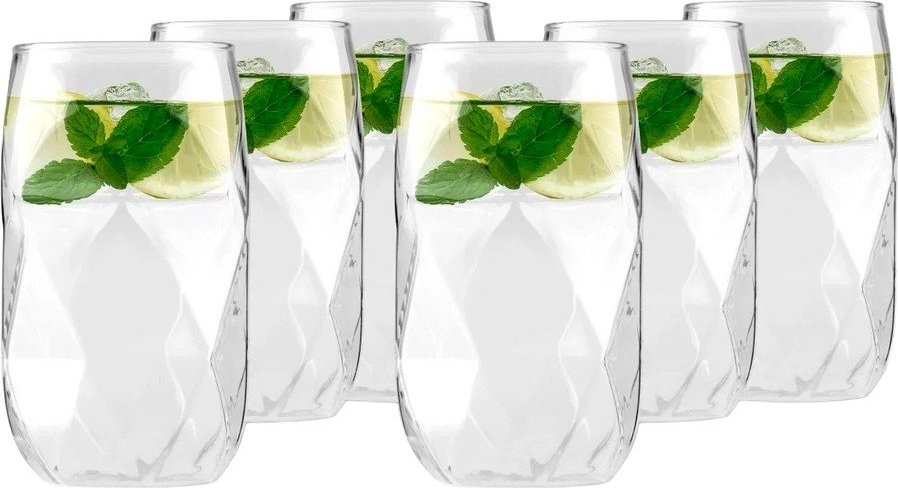 Sklenice v sadě z borosilikátového skla 6 ks 400 ml Geo – Vialli Design Vialli Design