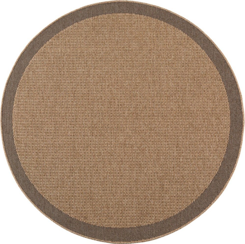 Hnědý kulatý vnitřní a venkovní koberec ø 120 cm Timber 1402 – Ayyildiz Carpets Ayyildiz Carpets