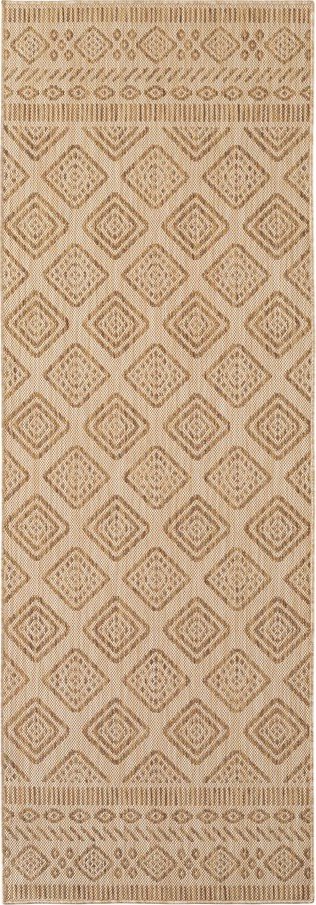 Béžový vnitřní a venkovní běhoun 80x250 cm Mira 1452 – Ayyildiz Carpets Ayyildiz Carpets