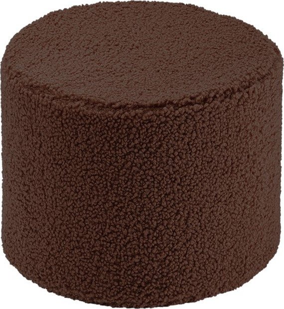 Tmavě hnědý dětský puf z textilie bouclé Warm Hazel – Wigiwama Wigiwama