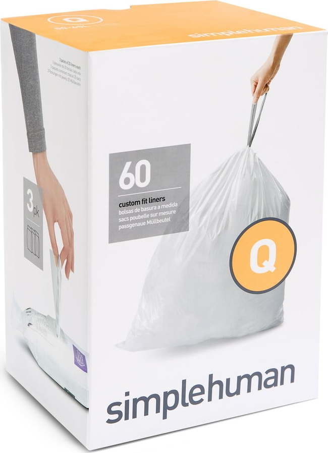 Stahovací pytle na odpadky v sadě 60 ks 65 l Q – simplehuman Simplehuman