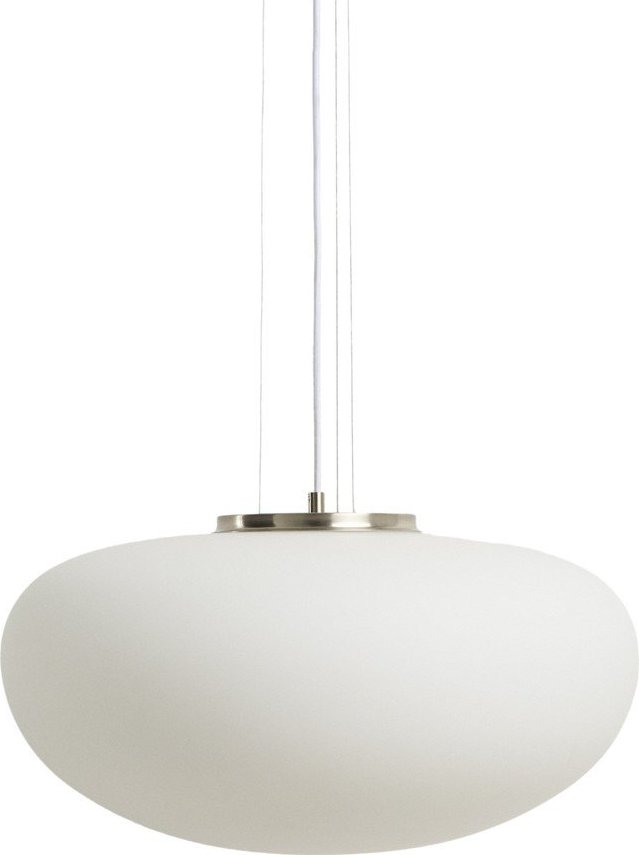 Bílé závěsné svítidlo se skleněným stínidlem ø 50 cm Ardali – Kave Home Kave Home