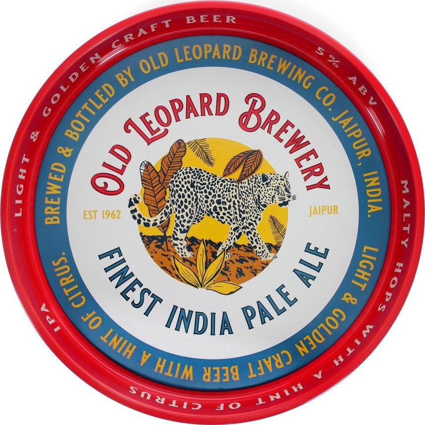 Kovový tác ø 33 cm Old Leopard Brewery – Rex London Rex London