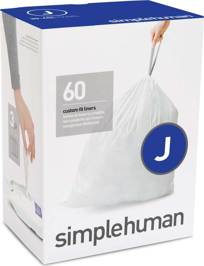 Stahovací pytle na odpadky v sadě 60 ks 45 l J – simplehuman Simplehuman