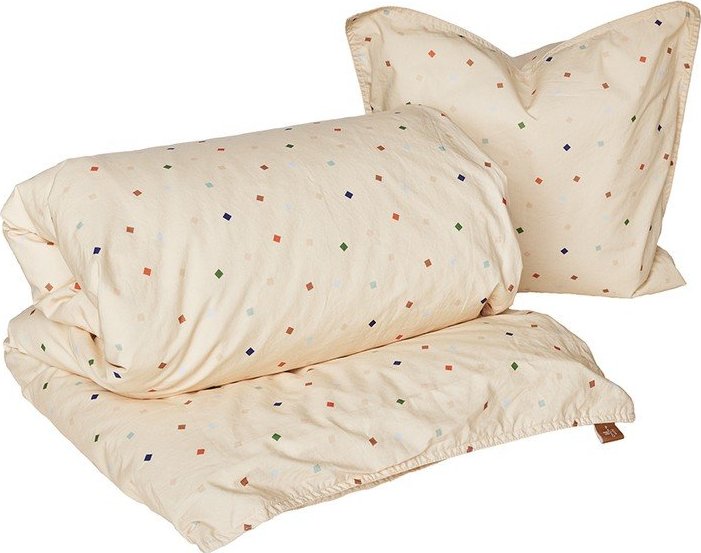 Krémové bavlněné dětské povlečení do postýlky 70x100 cm Konfetti – OYOY Mini OYOY MINI