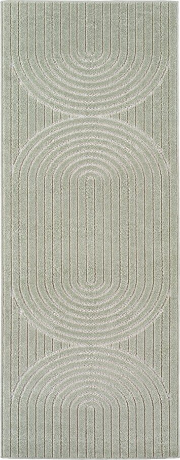 Zelený vnitřní a venkovní běhoun 80x250 cm Nova 1201 – Ayyildiz Carpets Ayyildiz Carpets