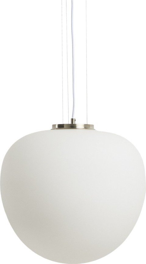 Bílé závěsné svítidlo se skleněným stínidlem ø 40 cm Ardali – Kave Home Kave Home