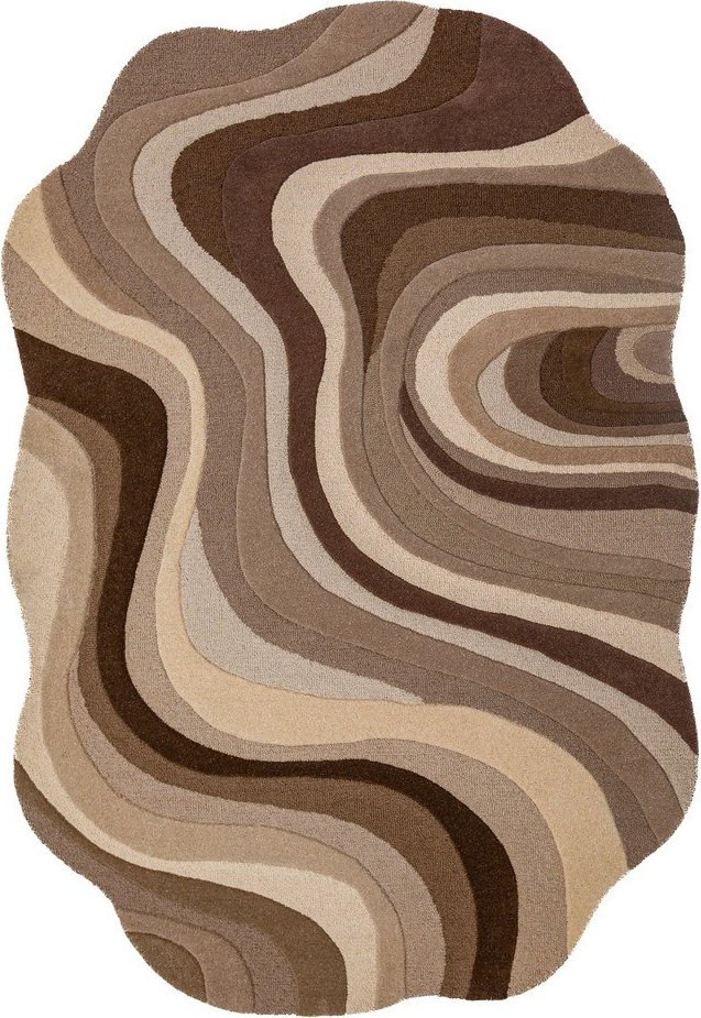 Hnědý/béžový ručně tkaný vlněný koberec 200x290 cm Envy Wool – Flair Rugs Flair Rugs