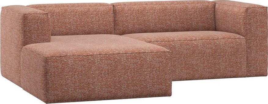Starorůžová rohová pohovka (levý roh/s lenoškou) Bean – WOOOD WOOOD