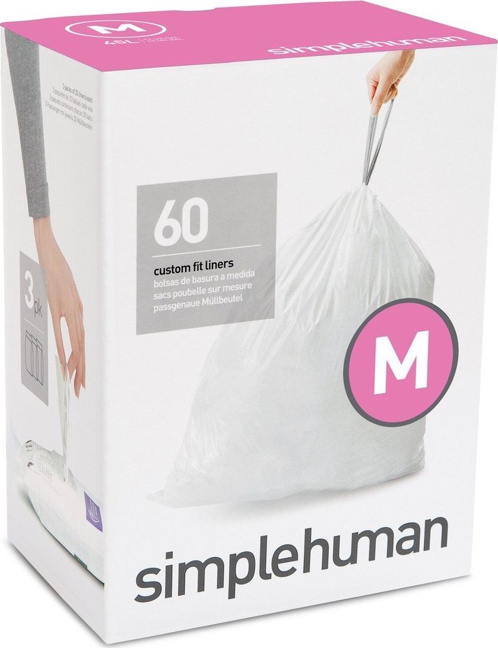 Stahovací pytle na odpadky v sadě 60 ks 45 l M – simplehuman Simplehuman