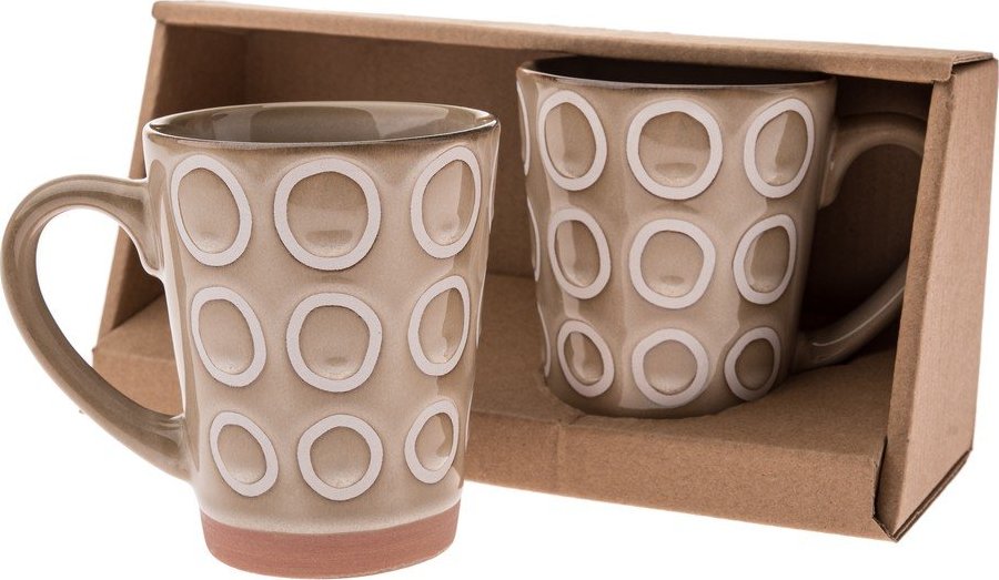 Modré keramické hrnky v sadě 2 ks 380 ml Rings – Dakls Dakls