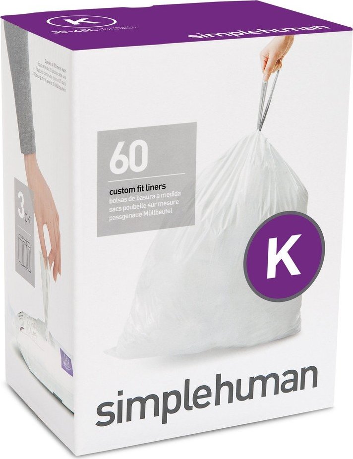 Stahovací pytle na odpadky v sadě 60 ks 45 l K – simplehuman Simplehuman