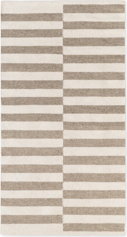Bílý/šedý oboustranný/ručně tkaný vlněný koberec 80x150 cm Vika – Hanse Home Hanse Home