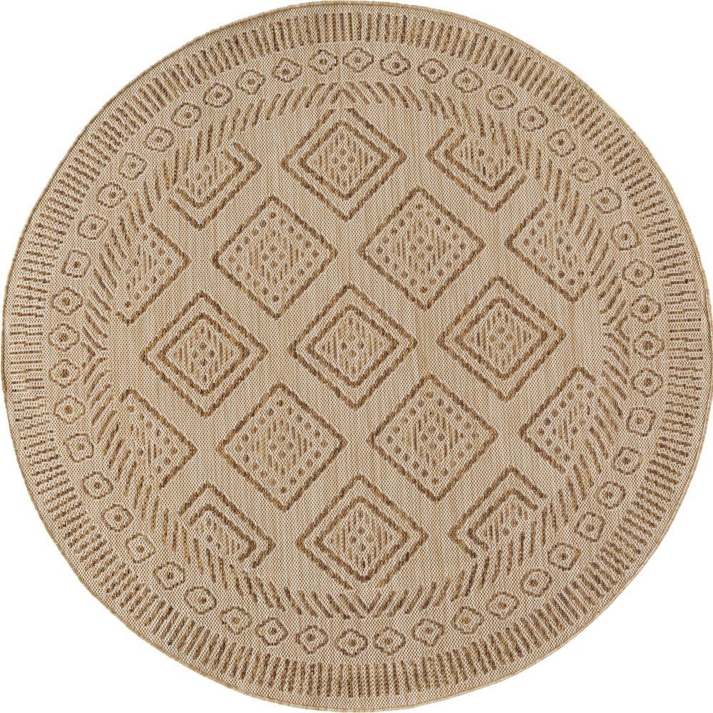 Béžový kulatý vnitřní a venkovní koberec ø 160 cm Mira 1452 – Ayyildiz Carpets Ayyildiz Carpets