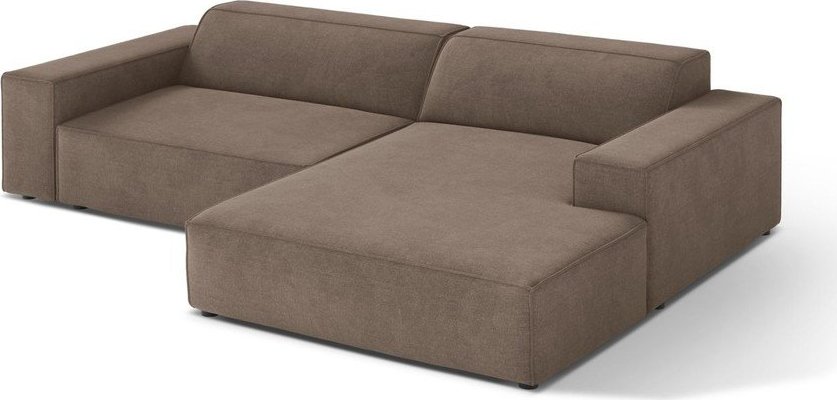 Béžová modulární rohová pohovka (pravý roh/s lenoškou) Jodie – Micadoni Micadoni