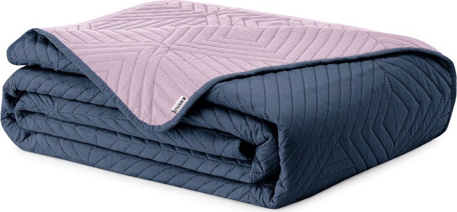 Růžový/tmavě šedý prošívaný přehoz z mikrovlákna 220x240 cm Softa – Restilo Restilo