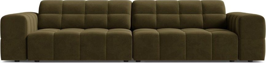 Khaki sametová pohovka 252 cm Chicago – Cosmopolitan Design Cosmopolitan design